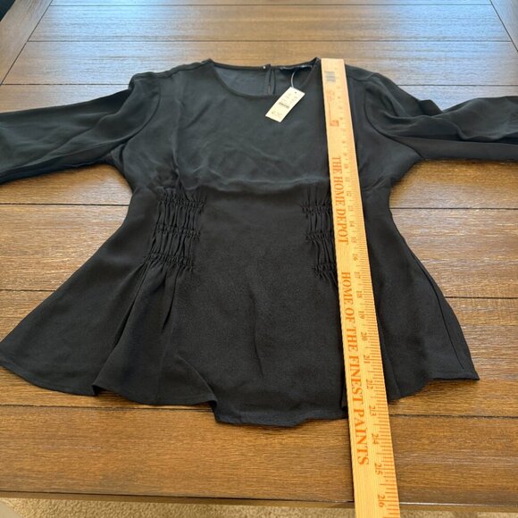 J. Crew Shirred-waist top in viscose crepe Size 2 - Picture 11 of 12